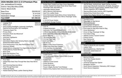 2026 Mazda Mazda CX-5 2.5 S Premium Plus AWD