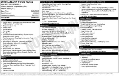 2020 Mazda Mazda CX-9 Grand Touring