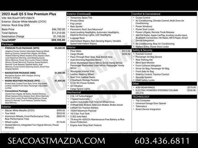 2023 Audi Q5 45 S line Premium quattro