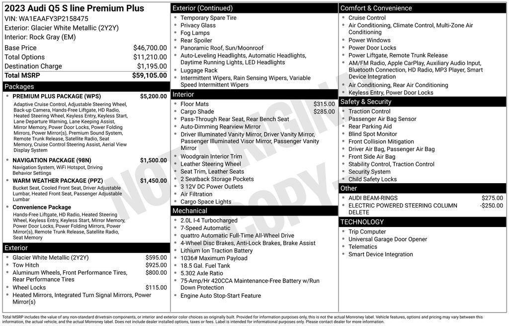2023 Audi Q5 45 S line Premium quattro