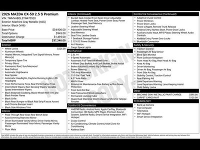 2026 Mazda Mazda CX-50 2.5 S Premium AWD