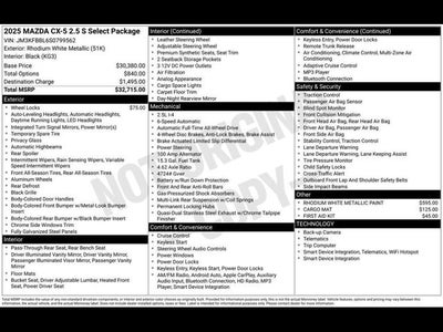2025 Mazda Mazda CX-5 2.5 S Select AWD