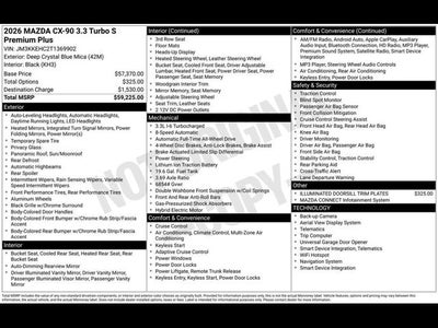 2026 Mazda Mazda CX-90 3.3 Turbo S Premium Plus AWD
