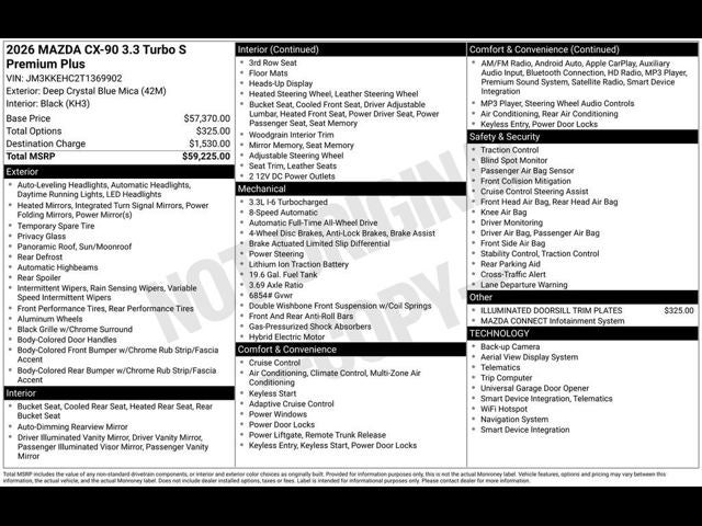 2026 Mazda Mazda CX-90 3.3 Turbo S Premium Plus AWD
