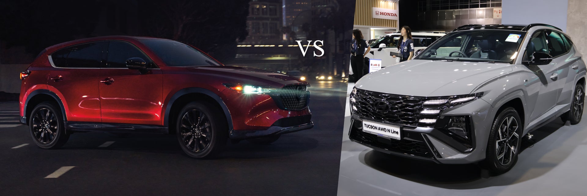 The 2025 Mazda CX-5 Turbo edition compared to the Hyundai Tucson