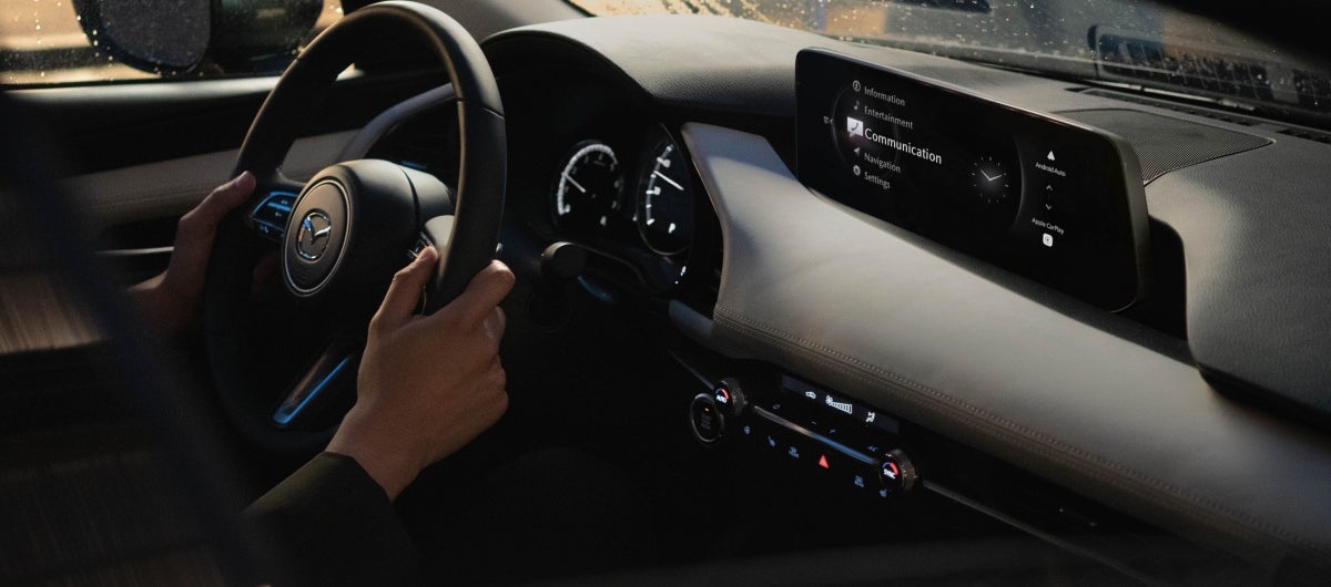 An interior view of the 2026 Mazda Mazda3 Sedan