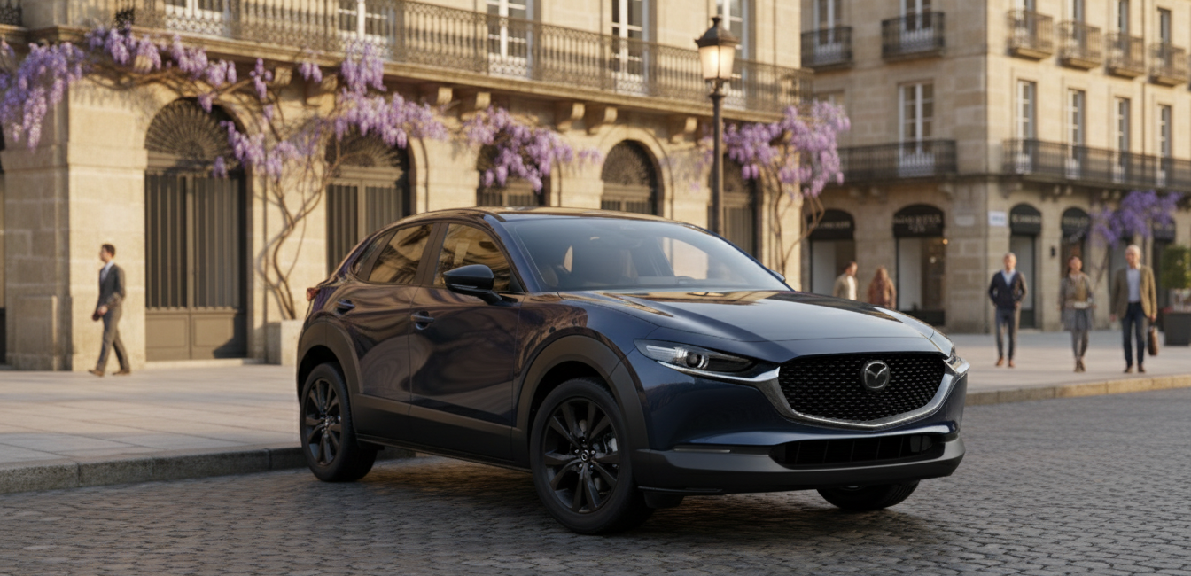 The 2026 Mazda CX-30 parked in the city