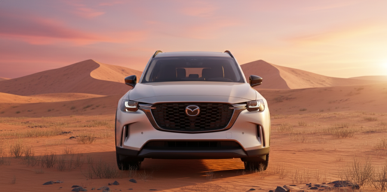 The 2026 Mazda CX-90 in a desert scene