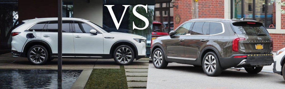 The Mazda CX-90 PHEV compared to the Kia Telluride