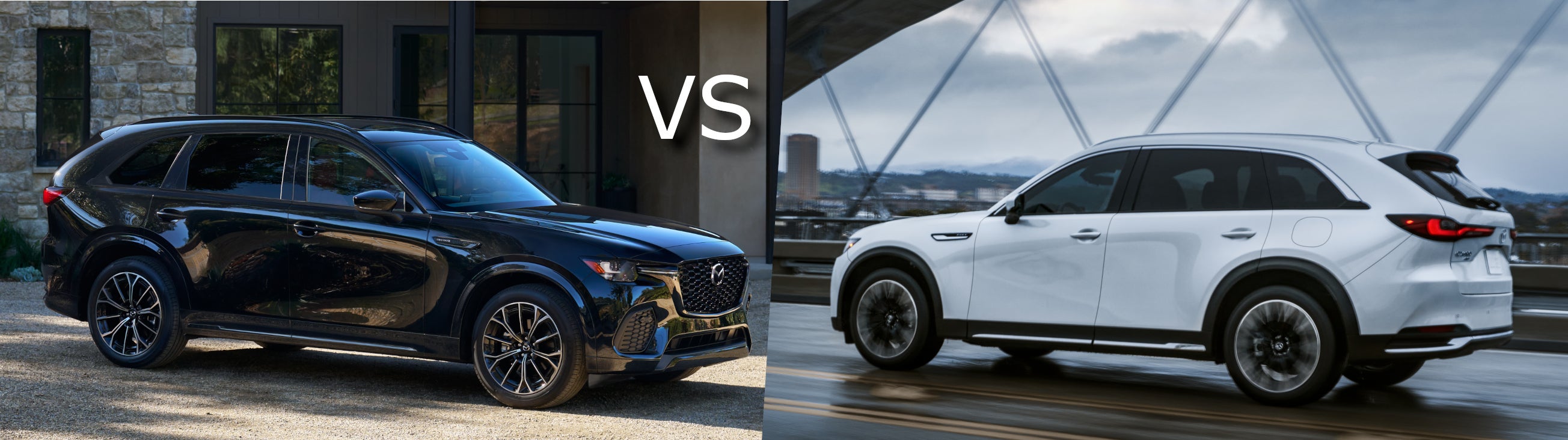 The 2025 Mazda CX-70 compared to the 2025 Mazda CX-90