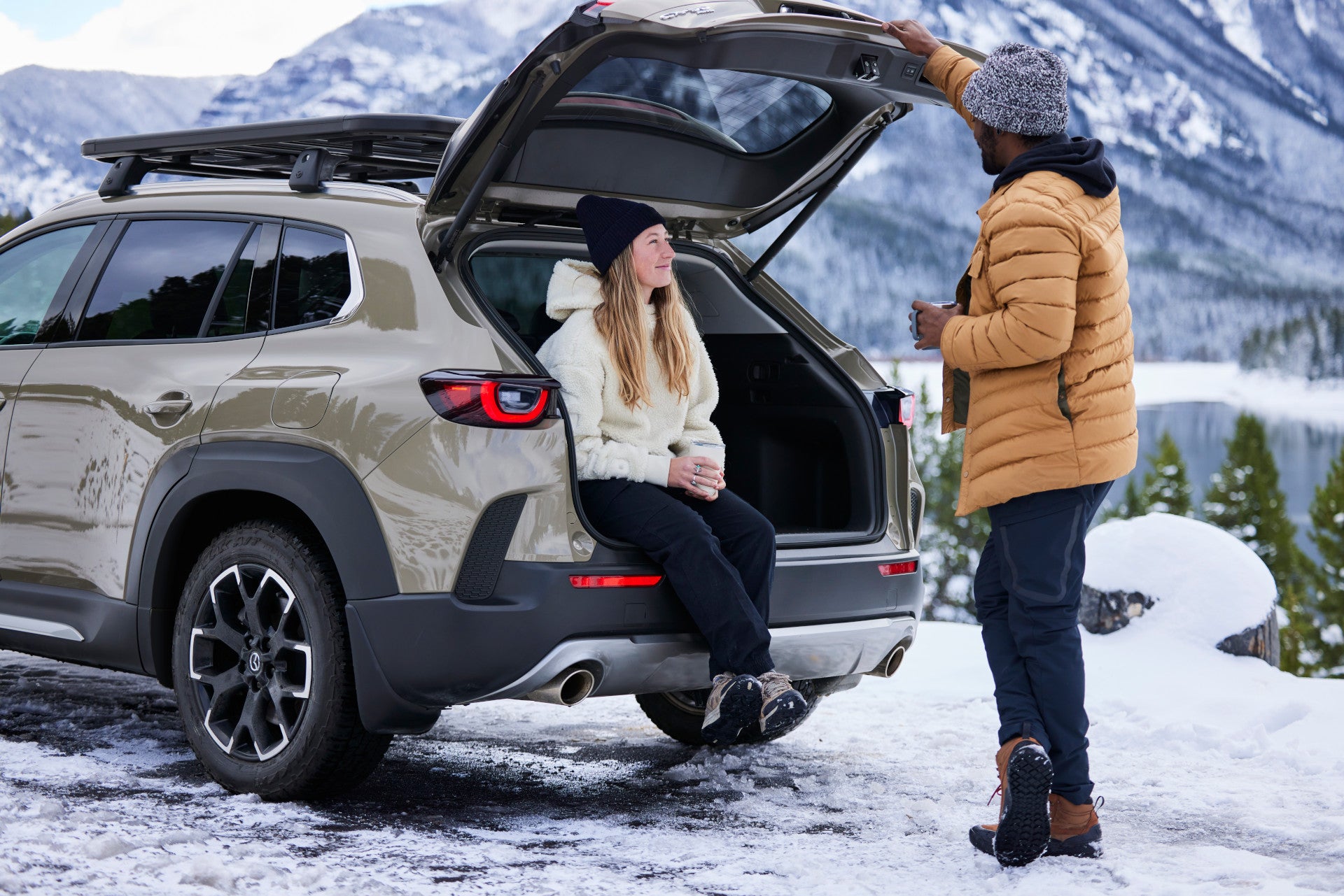 The 2025 Mazda CX-50 with the trunk open