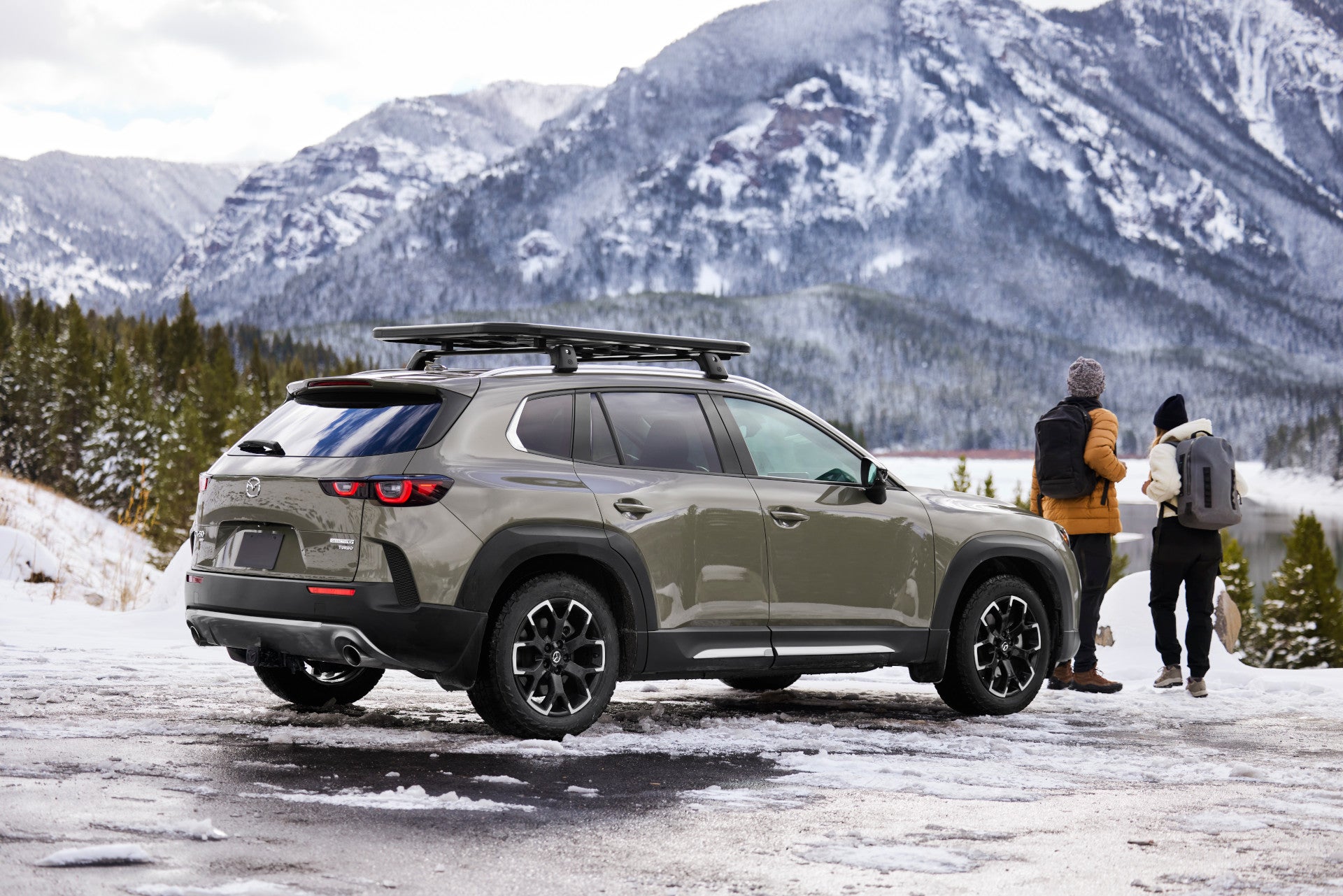 The 2025 Mazda CX-50 on a snowy mountain