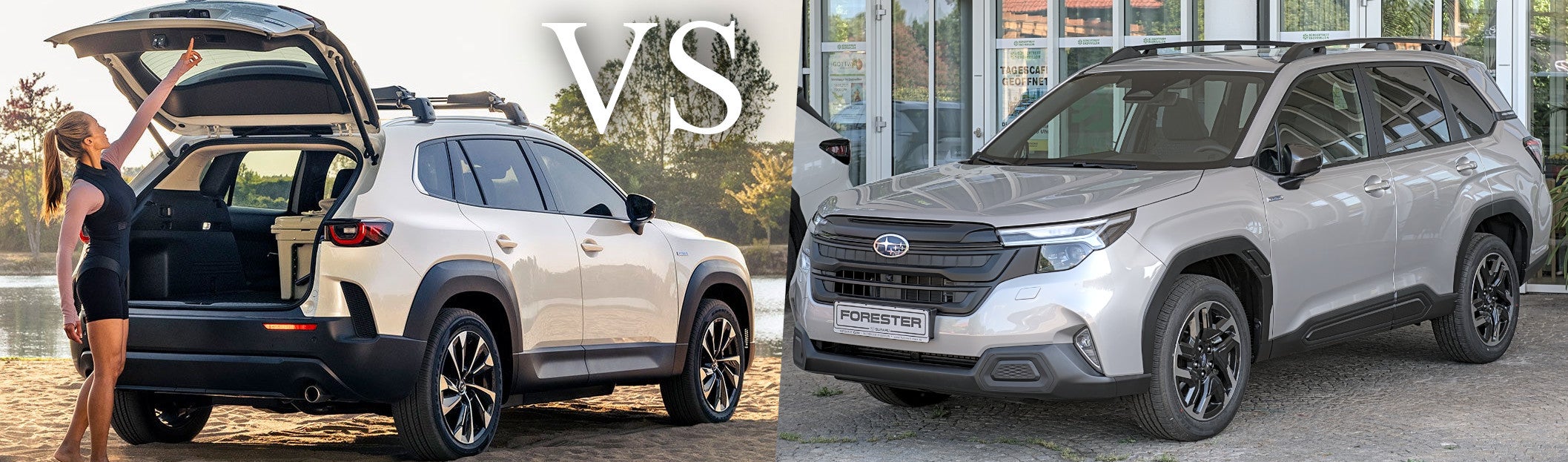 The Mazda CX-5 compared to the Subaru Forester