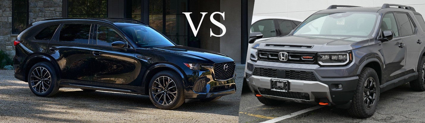The Mazda CX-70 compared to the Honda Passport