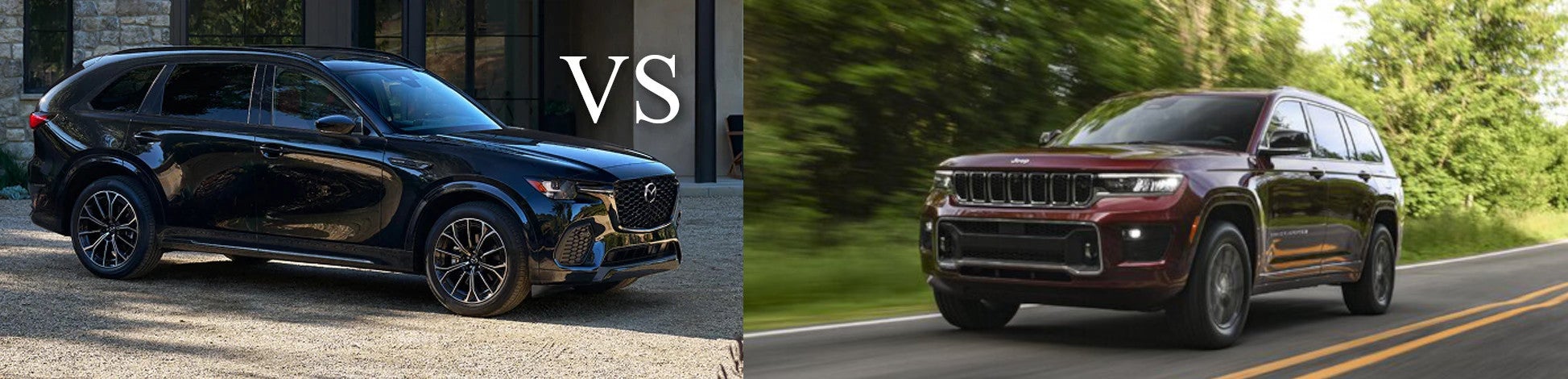 The CX-70 compared to the Jeep Grand Cherokee