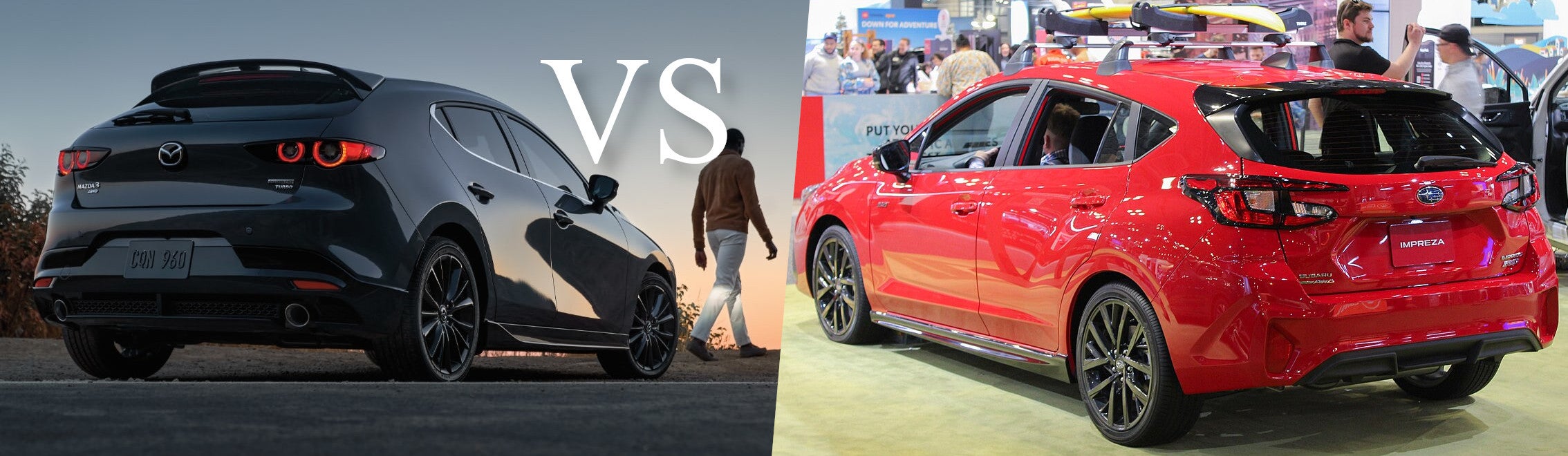 2025 Mazda3 Hatchback vs. 2025 Subaru Impreza Hatchback