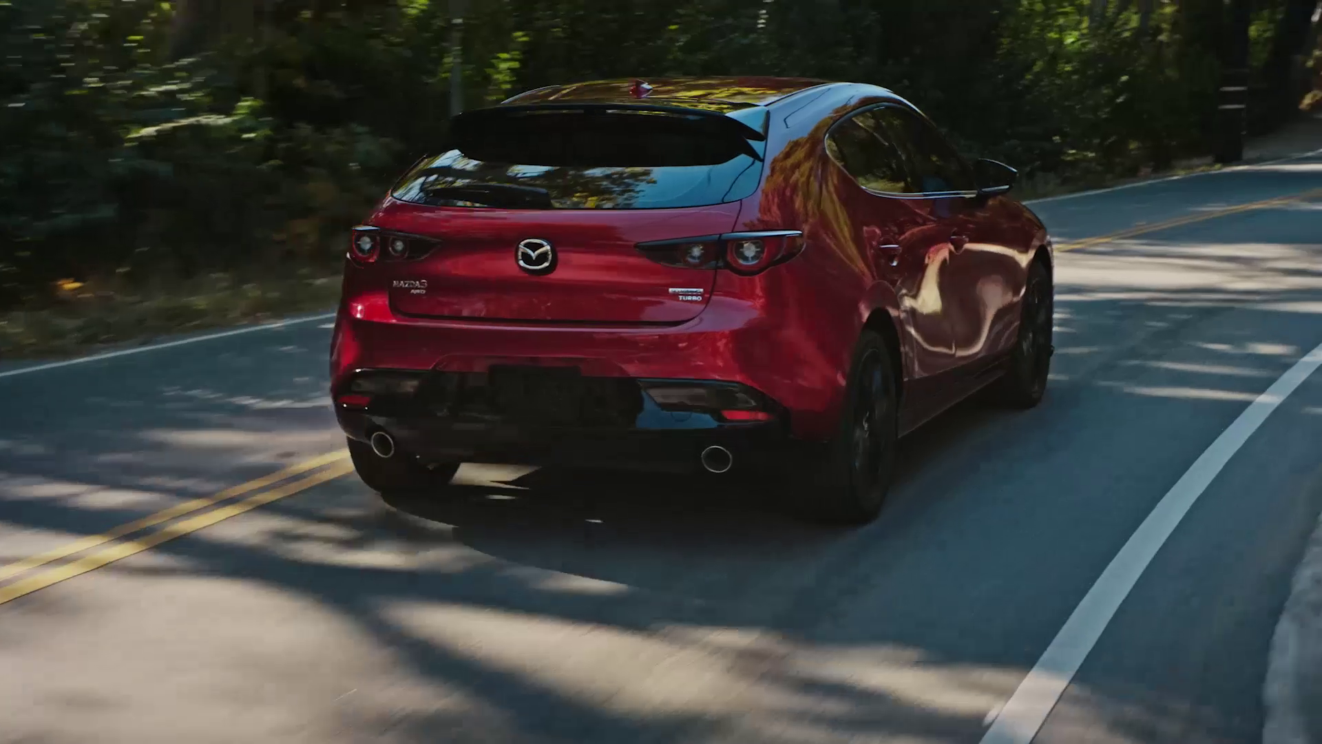 An exterior view of the Mazda3 hatchback